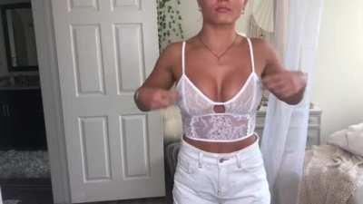 Showing Off Her Rack