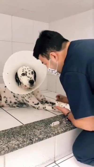 You can tell Michael loves his patients... love that he thought to draw dots.