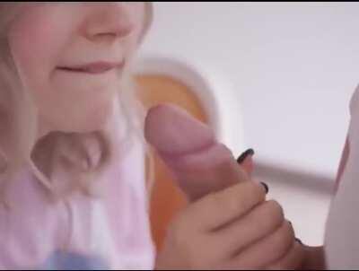 Cute Girl Makes Him Cum