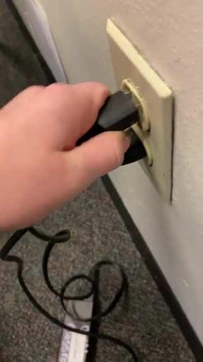 unplugging a charger