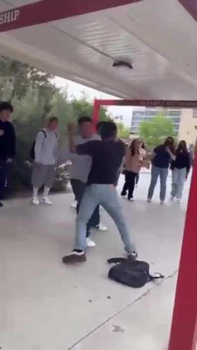 Fight at my sister school. No slo-no and audio