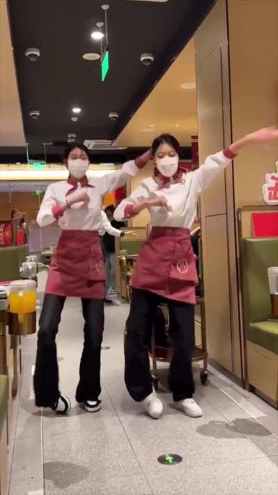 Their 5G A.I. green tech expert dance has been transferred over to the real world