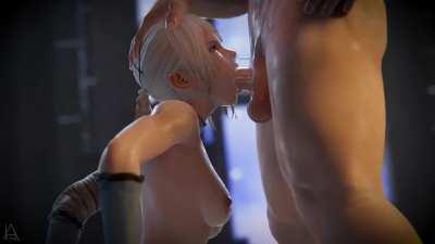 Kaine blowjob (PP version) (Initial A) [Nier Replicant]