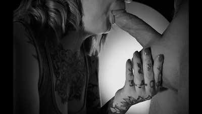 Warming up for a blowjob photoshoot.