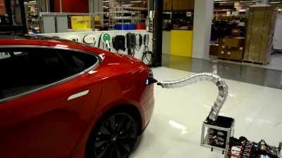 Tesla's self-charging prototype for the Model S