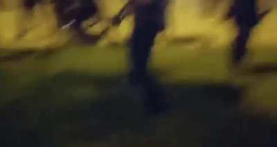 Houston, TX: how many Houston cops does it take to beat one man?!!??!! I count at least four here, maybe five And then another pepper-sprays the guy recording it so he'll stop. This is f*cked up!!!