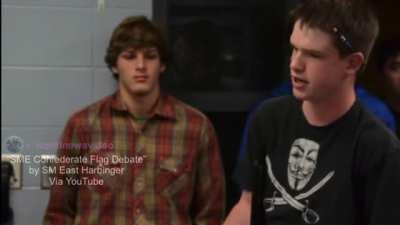 A student dismantles the usual defenses of the Confederacy during the Civil War