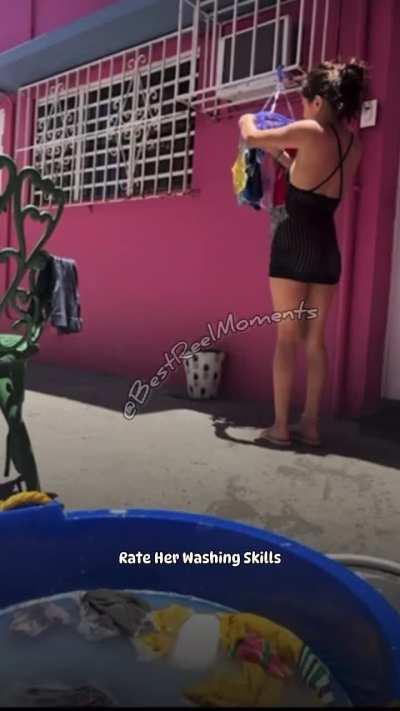 Aielieen washing clothes ❤️