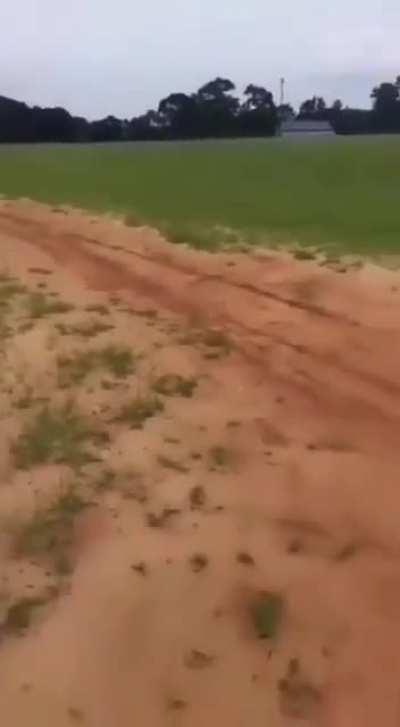 To jump over the bike