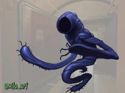 Monster drawing timelapse by @Wilo_art