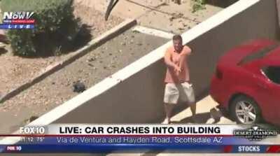 Guy discovers he's on the chopper cam