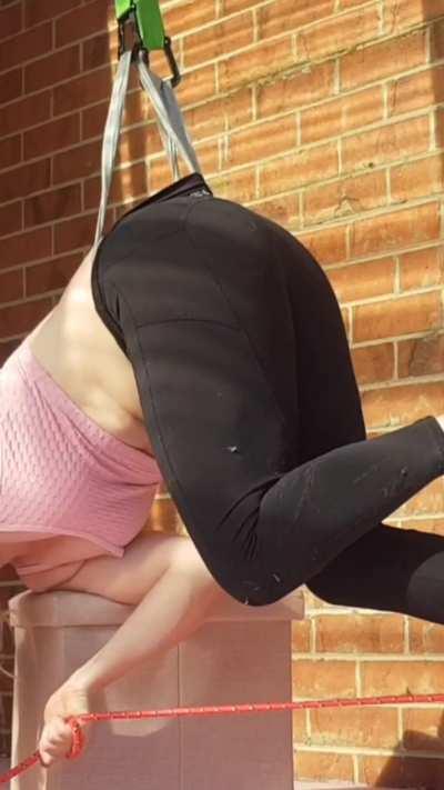 Trying something new for a self hanging wedgie 