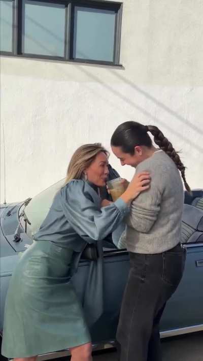 Alanna assisting Hilary Duff