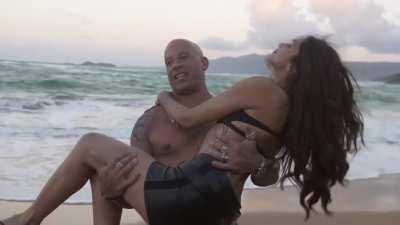 Vin Diesel carrying and enjoying bikini Deepika Padukone