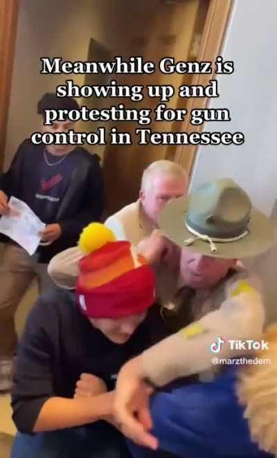 Tennessee politician escorted out in fear after Gen Z shows up to make their positions known