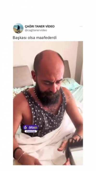 Woman shaves beard of man for a prank