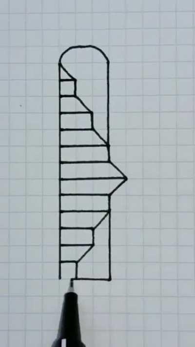This video shows how you can easily draw an illusory 3D stair using anamorphosis, or the view of a recognizable image only from a precise vantage point