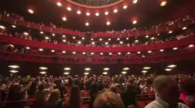 Taco Trump heavily booed after arriving for Les Misérables