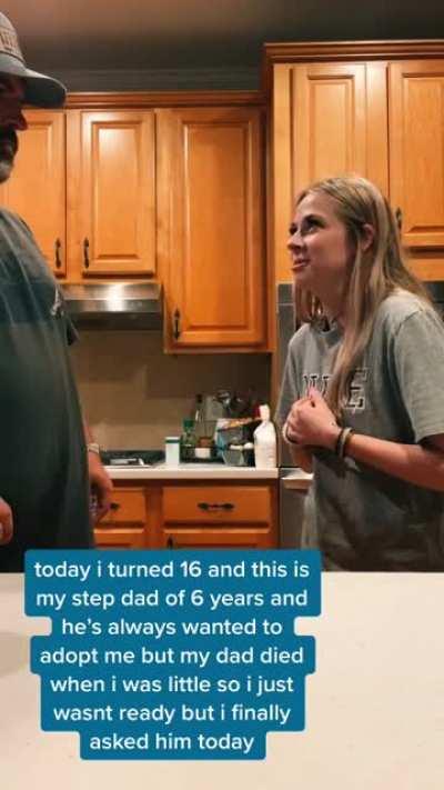 For the first time, she was brave enough to say words of love to her stepfather