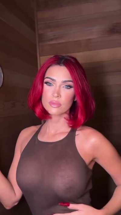 Has to be Megan’s ultimate Bimbo look