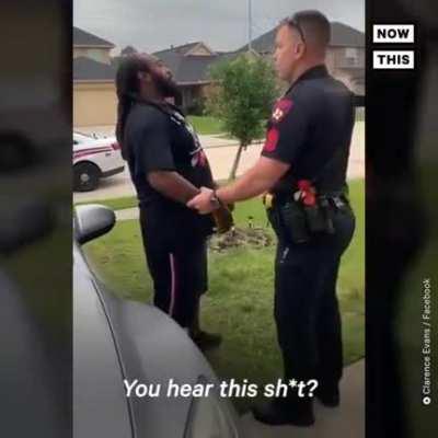 To stand peacefully in your own yard (*while black)