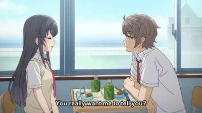 I wish it was mouth-to-mouth (Rascal Does Not Dream of Bunny Girl Senpai)