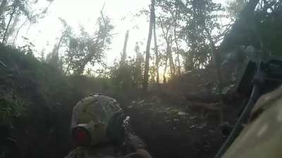 Ukrainian soldiers stormed a Russian position near Toretsk. Separate Reconnaissance Company of the 101st Separate Guard Brigade of the General Staff, 2023. POV of the combat medic. [Published June 2025]