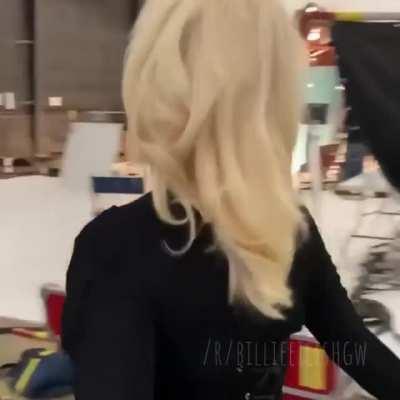 Billie Eilish see-through in a corset