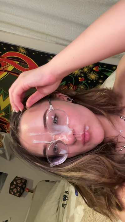 This little slut got such a good load