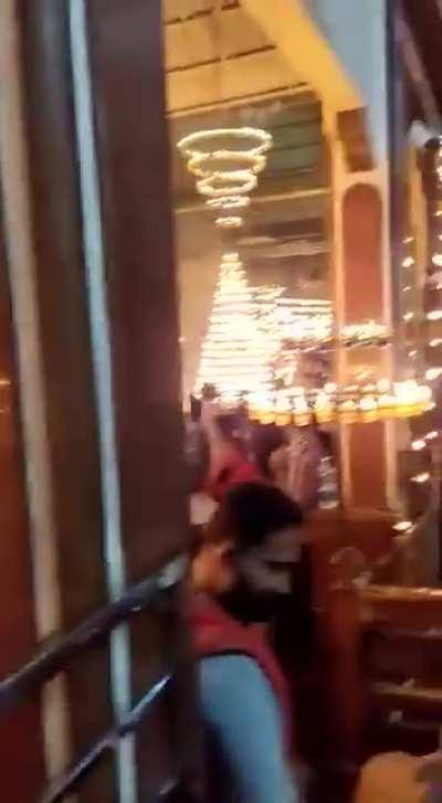 Moving Diyas of Guruvayur Temple in Kerala