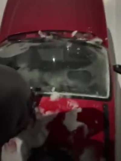 Frend falling from the top of a car