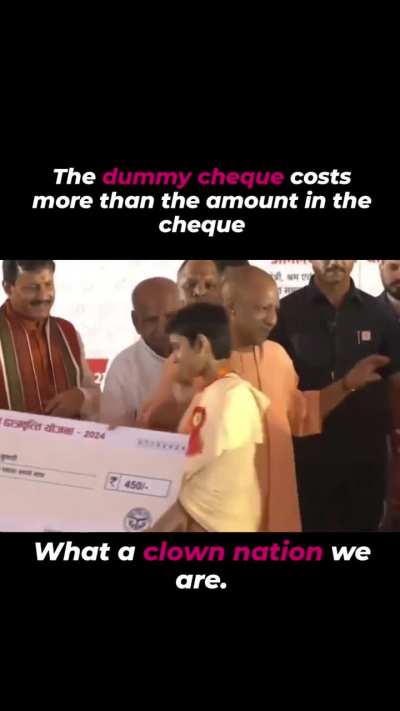 This Indian Chief minister handing cheques for $3