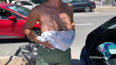 Changing my top in public