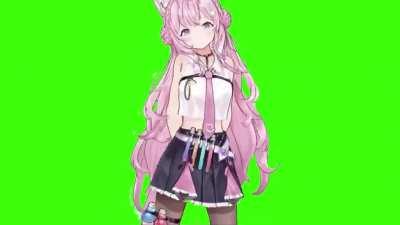 Hololive's Hakui Koyori shakes her hips, nice hip! (Hakui Koyori Dance green screen) (check comments for source and my channel)