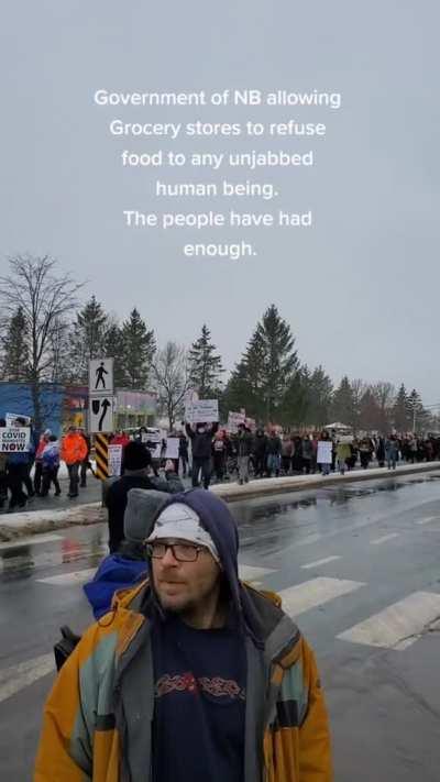 New Brunswick, Canada after allowing Grocery Stores to not allow the Unvaccinated