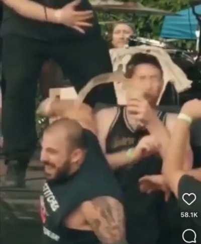 To drink dink beer in a mosh pit.