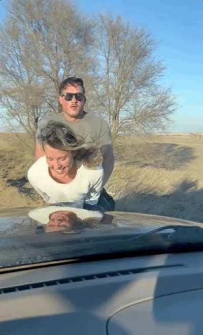 She kept teasing me while we drove, so I pulled to the side of the road and fucked her in public 😜