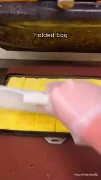 The difference between folded and round eggs at McDonald's.