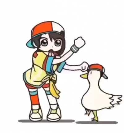 here a duck danceing to help with the hard times