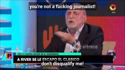 Argentinian journalist goes insane over him not supporting Boca on live TV