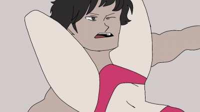 Girl strong Headscissor on boy 