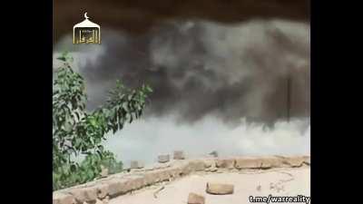 ISI ambushes a US Bradley IFV with IED (late 2000s,Iraq) 