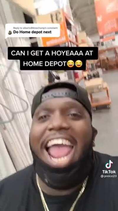 Having fun at Home Depot