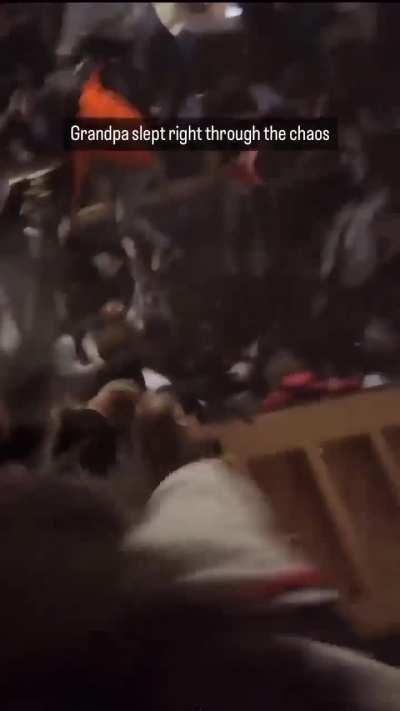 Grandpa slept right through it