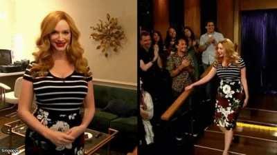 Christina Hendricks Striped Top