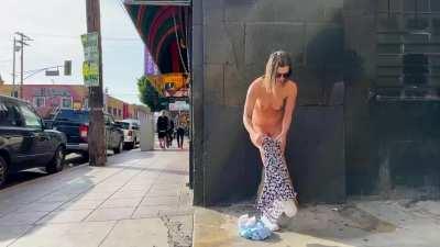 Almost Caught Changing Naked in Public!