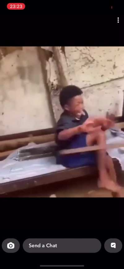 African kid acts up in burger king and gets his shit rocked