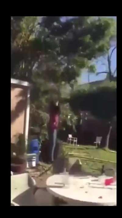 Holding my beer while I get to the first floor.