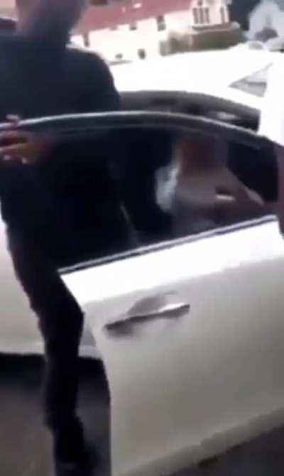 Lil white girl was not ready for the smoke.