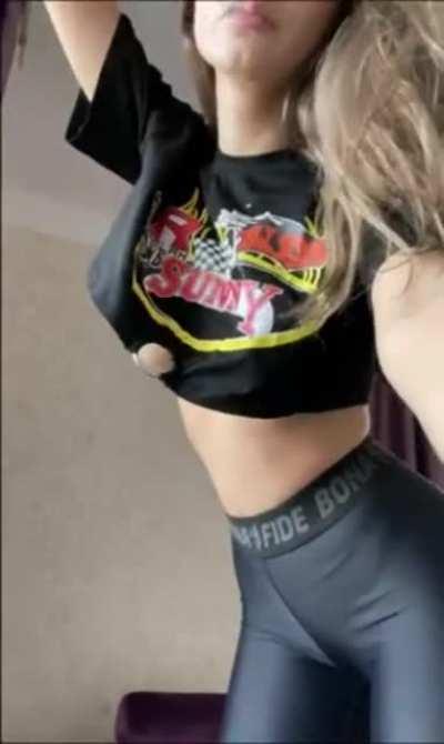 Perky underboob nips